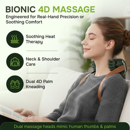 6D Hand Simulated Neck Massager Deep Tissue Relief