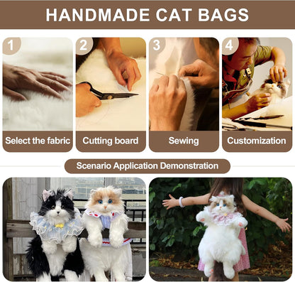 Realistic Plush Cat Backpack || حقيبة ظهر على شكل قطة واقعية من القطيفة