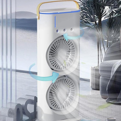 Rechargeable Rotating Spray Fan with Lightening Effects